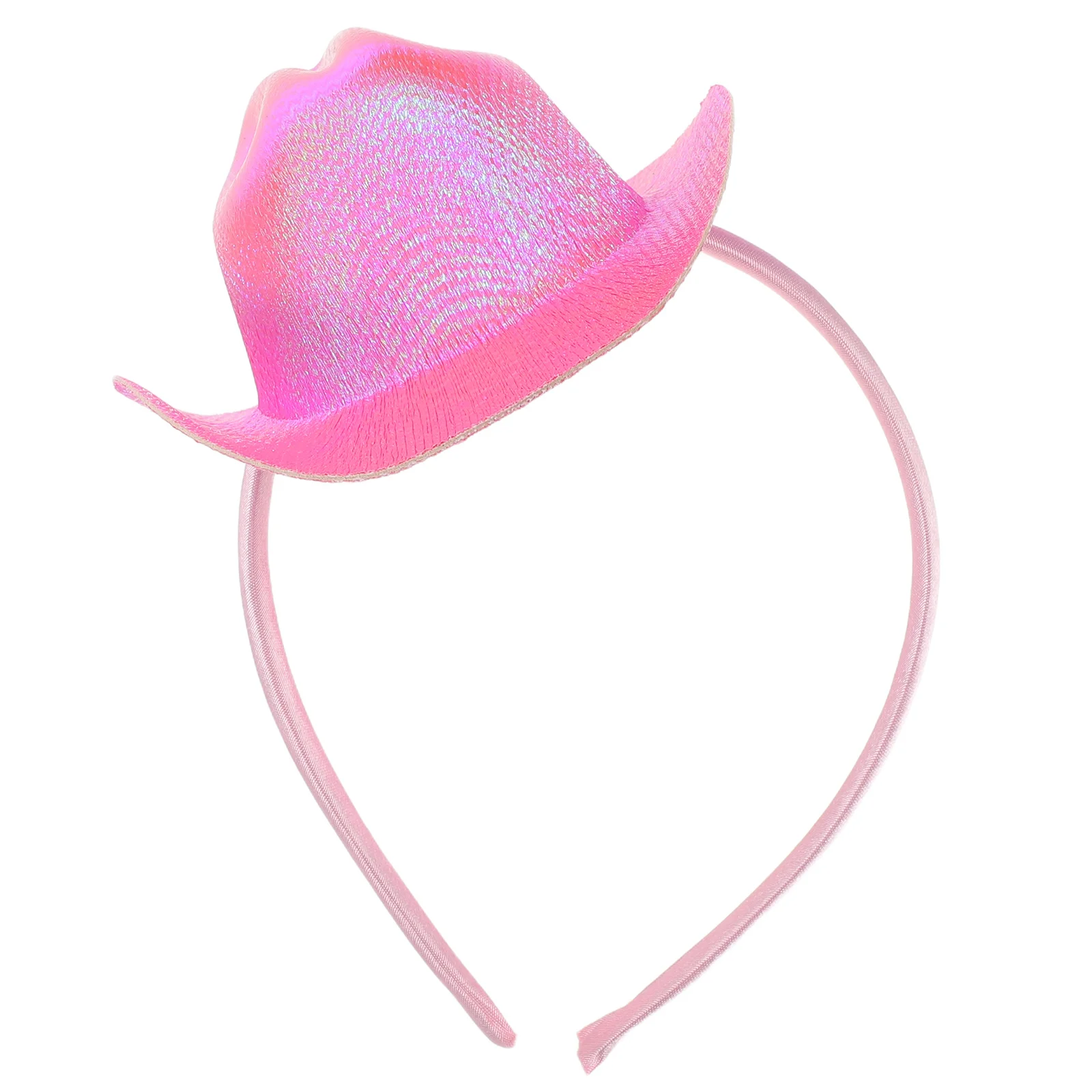 قبعة راعية البقر الصغيرة عصابة رأس لامعة على الطراز الغربي خفيفة الوزن لتزيين الحفلات للأطفال إكسسوار أعياد الميلاد والهالوين وعيد الميلاد