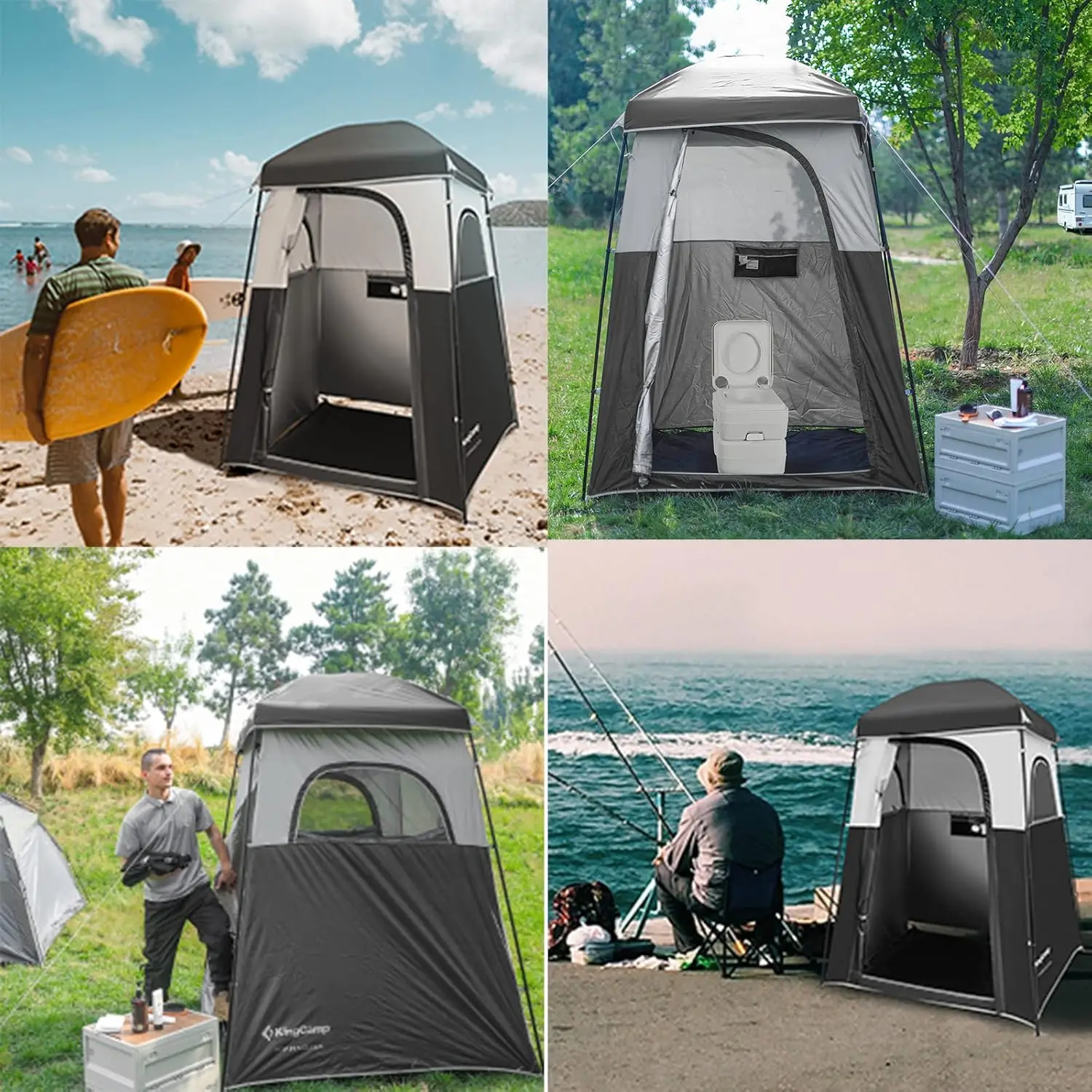 

Shower Tent Oversize Space Privacy Tent Portable Outdoor Shower Tents for Camping with Floor Changing Tent Dressing Room