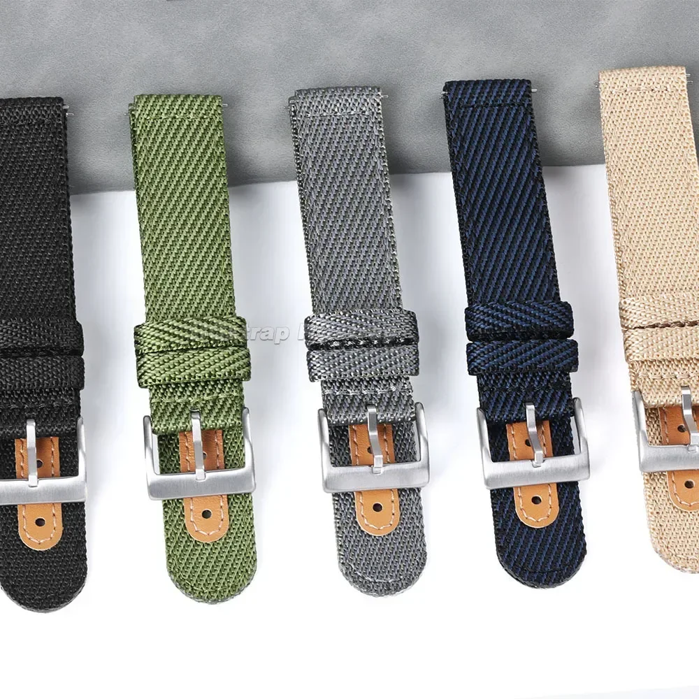 18mm 20mm 22mm Sport Nylon Canvas Watch Strap Quick Release Universal Replacement Wristband Men Woman Bracelet Accessories