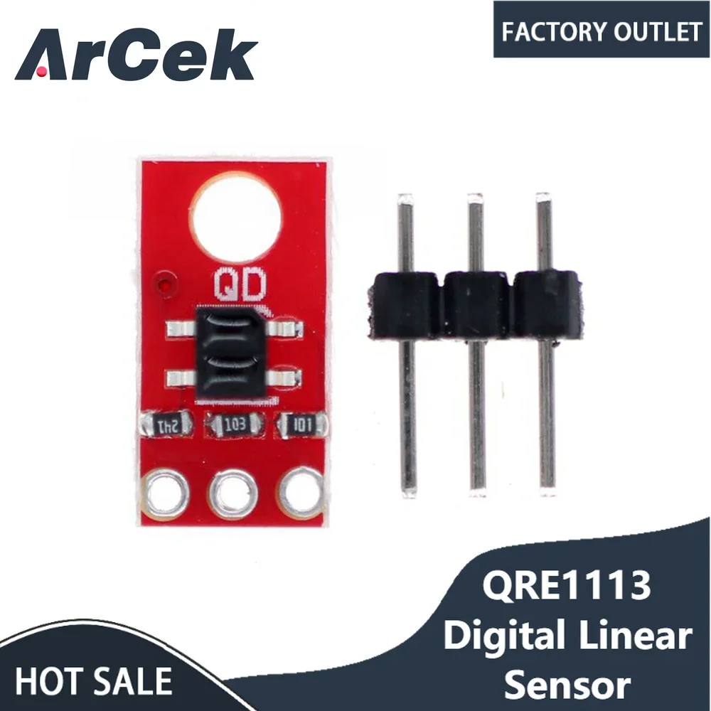 QRE1113 Digital Linear Sensor Breakout Board IR LED Infrared Reflective Sensor Module DC 3.3V 5V Capacitor Discharge Circuit