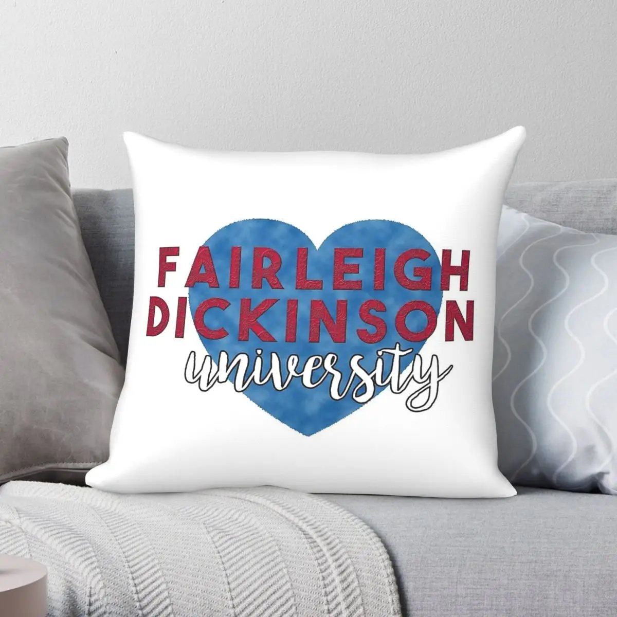 Fairleigh Dickinson University Square Pillowcase Polyester Linen Velvet Creative Zip Decor Pillow Case Bed Cushion Cover