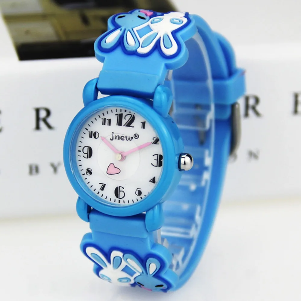 Luxury Kids Watches 3D Cute Cartoon Rabbit Waterproof Silicone Children Toddler Wrist Watch for 3-10 Year Girls Boys Child Clock