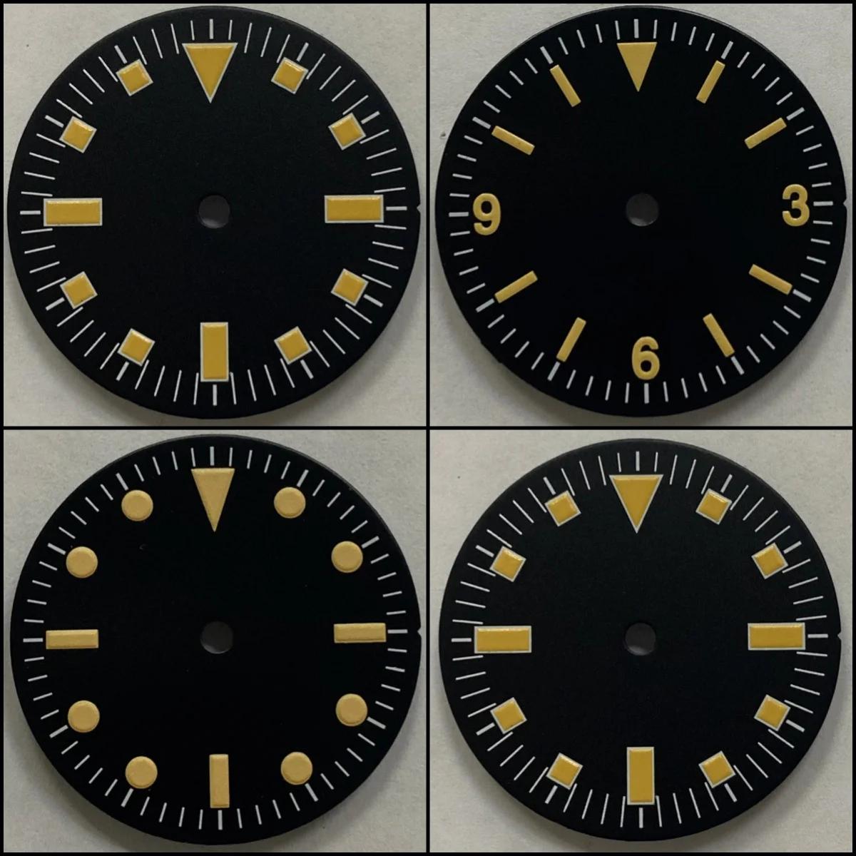 NH35 Vintage Dial Face For 1960s Sub Mods NH36 NH35 Movement 28.5MM Dial 369 Retro Dial Green Luminous Watch Parts