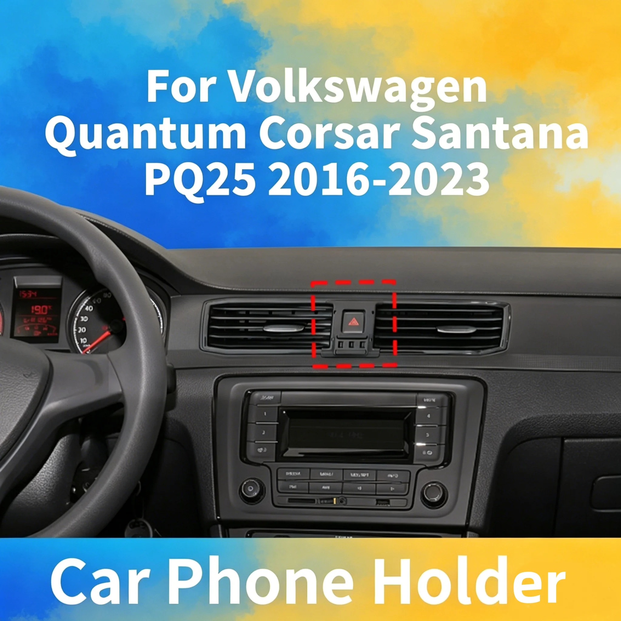 Base de Soporte para Teléfono con Clip, Calidad Premium, Ajuste Perfecto OEM para Volkswagen Quantum, Corsar, Santana PQ25 2016-2023