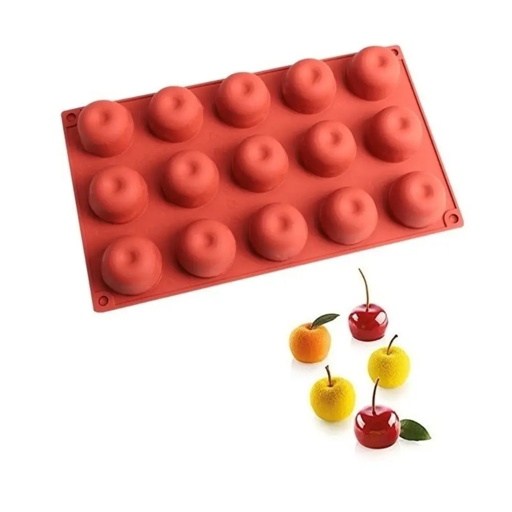 

Portable 8/15 Cavity Apple Silicone Mold Heat Resistant Flexible Pudding Mold Food Grade Silicone BPA Free Baking Mold Pudding