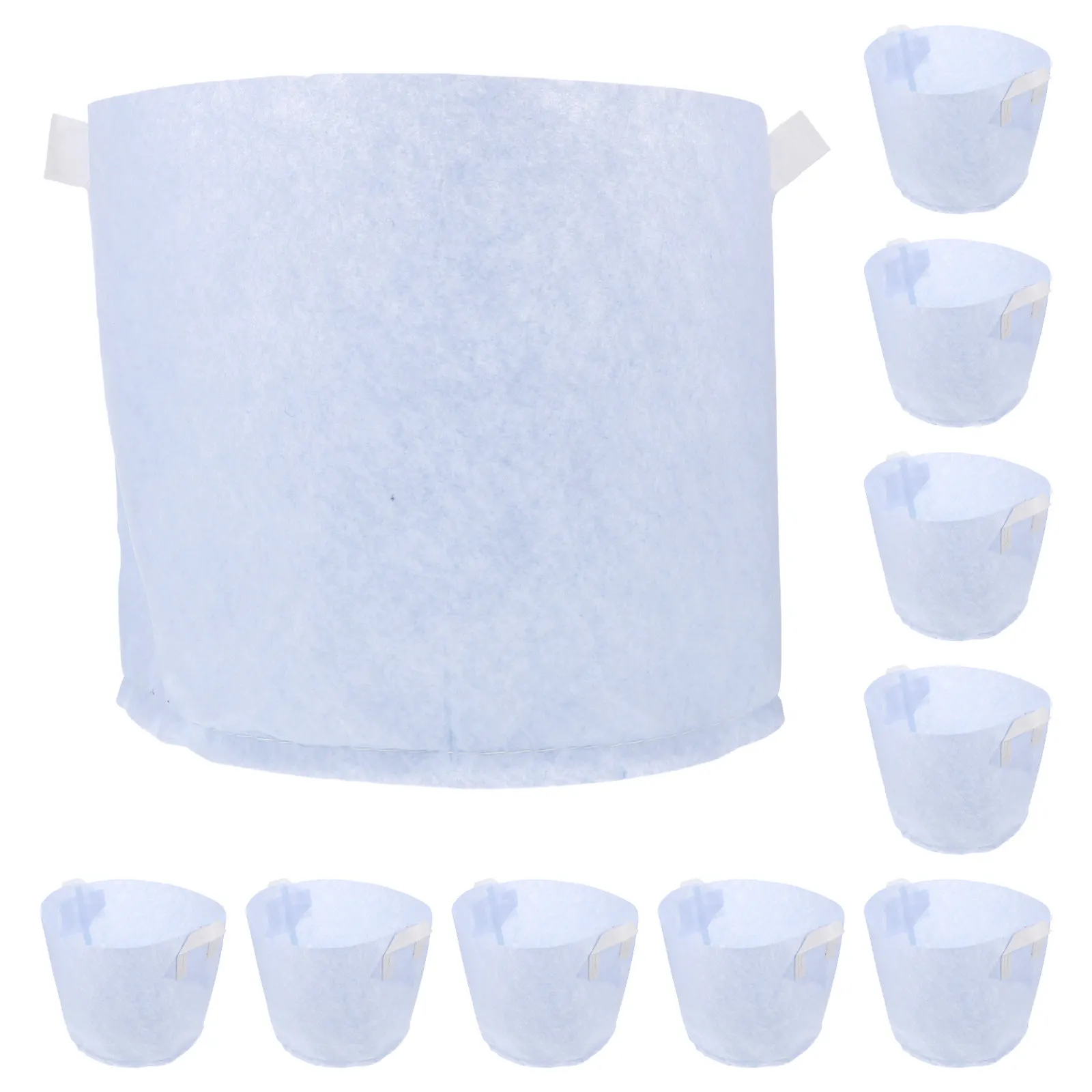 Plant Grow Bags 10 Pack Nonwoven Fabric Pots with Handles Breathable Root Containers for Vegetables