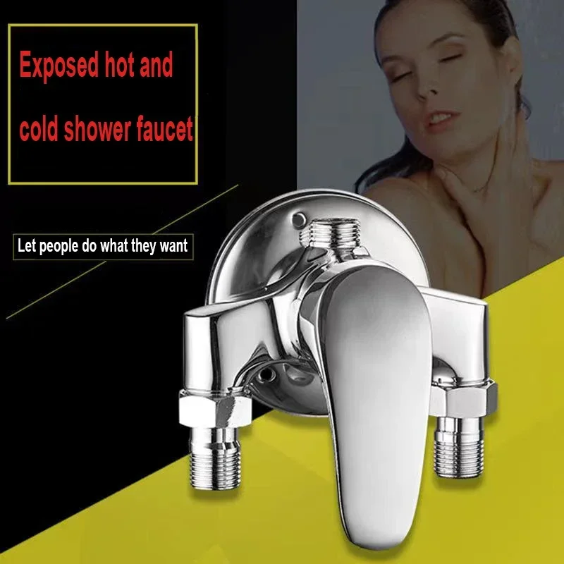 Universal Bath Shower Mixer Taps Deck Mounted Chrome Valve Hot And Cold Mixing Valve Replacement Bathroom Shower Accessories