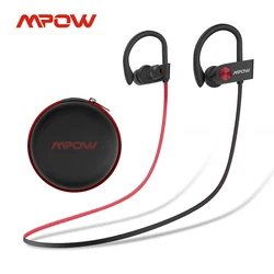 Mpow Flame Bluetooth 5.3 Earphone Sports Headsets HiFi Stereo Headphones IPX7 Waterproof Noise Cancelling Headsets with Mic Case