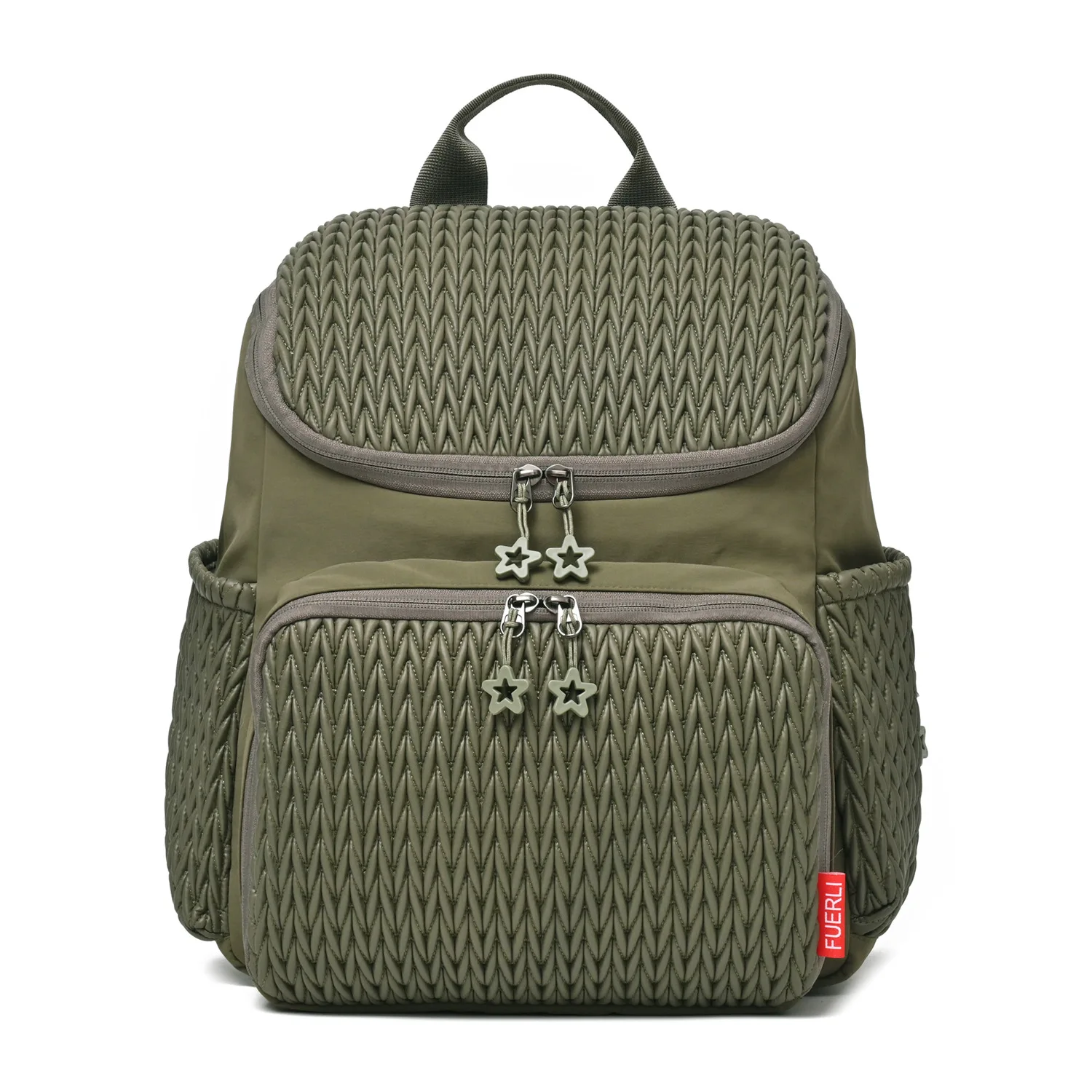 Stylish Woven Diaper Bag Backpack for Moms Fashion Mommy Bag with Multiple Pockets Large Capacity Baby Changing Travel Backpack