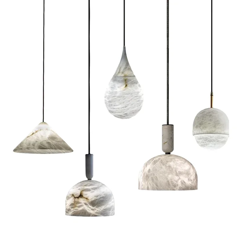 Retro Vintage Marble Collection LED Hanging Lamps Chandelier Lighting Lustre Suspension Luminaire Lampen For Dinning Room