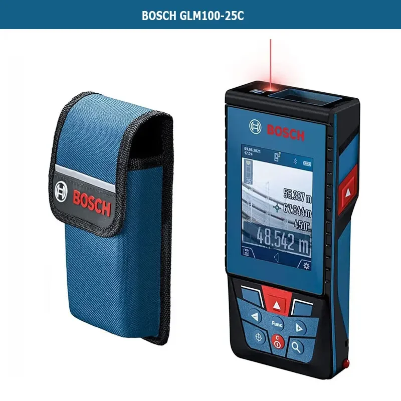 Bosch GLM 100-25C Professional Laser Tape Measure Optical Rangefinder 100m Distance Meter Accurate Surveying Equipment