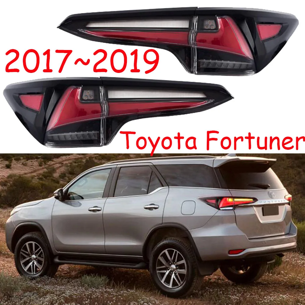 Dynamic Pop Car Styling for Fortuner Taillights 2017~2019year for Fortuner LED Tail Lamp+Turn Signal+Brake+Reverse light