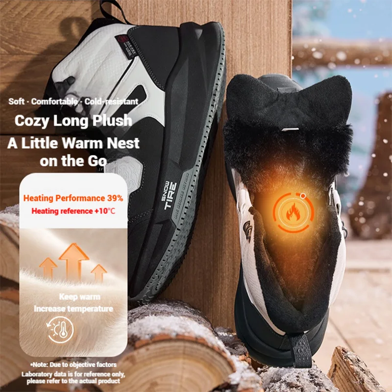361 Degrees Men Boots Extreme Cold Protection Fleece Lined Outdoor Warm Comfort Weatherproof Winter Male Sneakers 672546716A