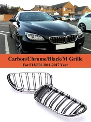 M6 Chrome Black Lower Grills Mesh Facelift Racing M Color Grille Cover For BMW 6 Series F12 F13 F06 2011-2017 Car Accessories
