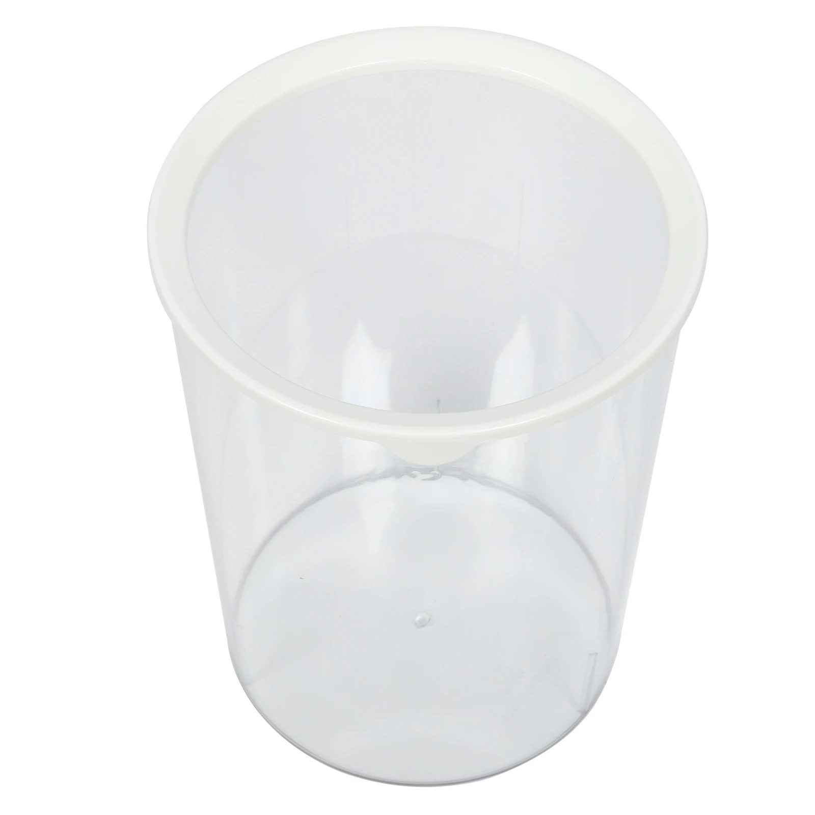 

Transparent Round Trash Can Simple Waste Container for Home Kitchen Desktop Lightweight Compact Garbage Wastebasket Household