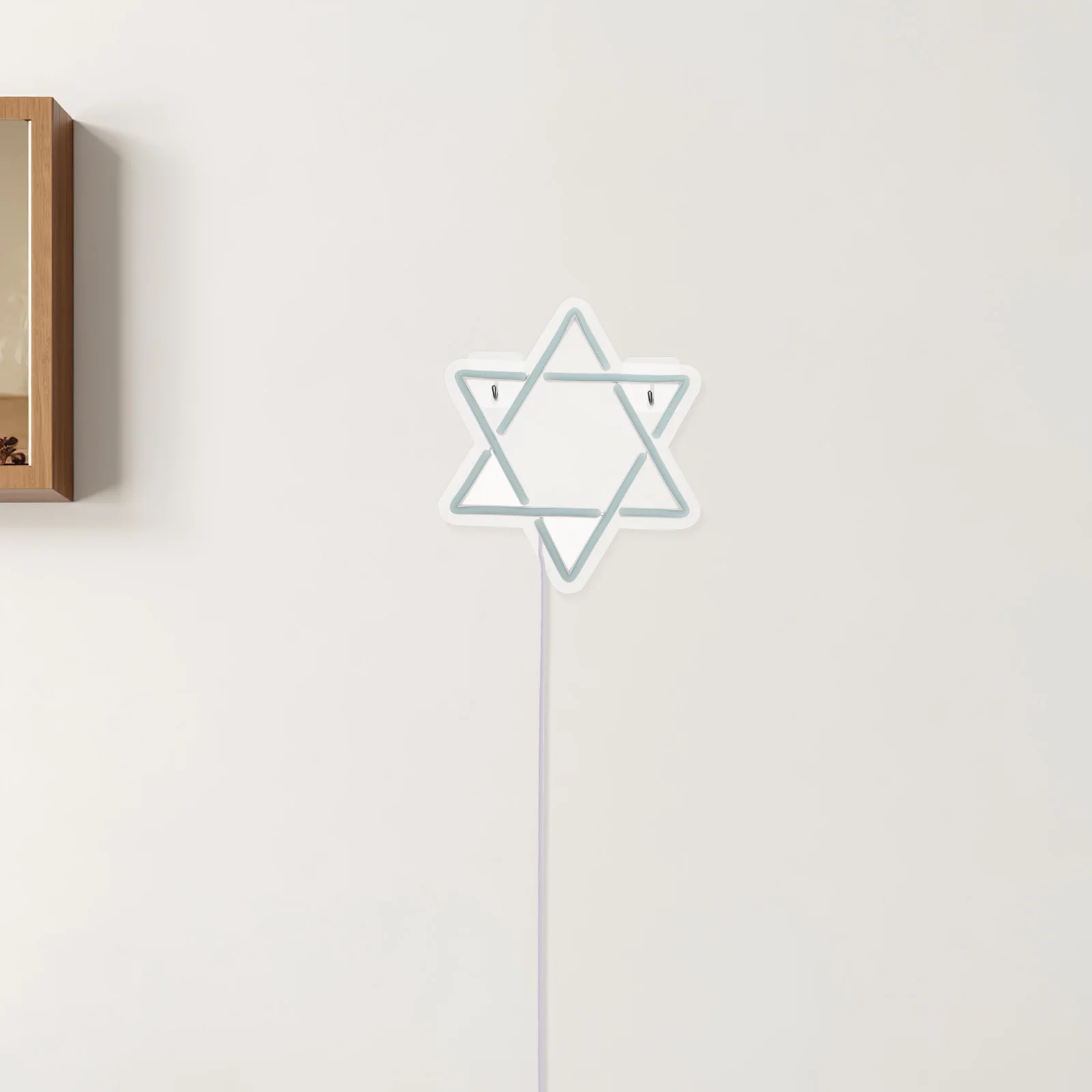 

Star of David LED Neon Sign Chanukah Acrylic Home Wall Decor Jewish Festival Light Hanukkah Neon Sign Star Symbol Glow