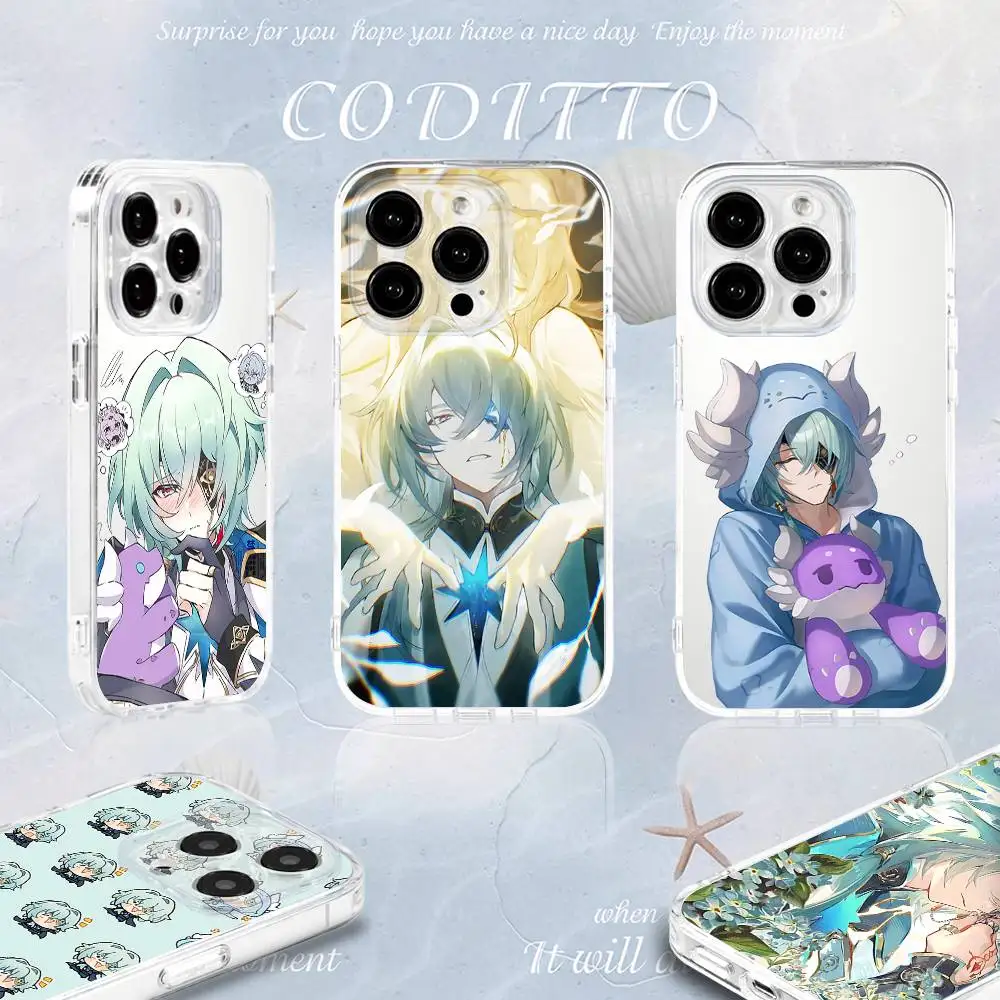 

Anaxa Honkai Phone Case For iPhone 16,15,14,13,12,11 Pro,Max,Plus,X,XS,XR,SE4,E Mini Transparent Soft Cover