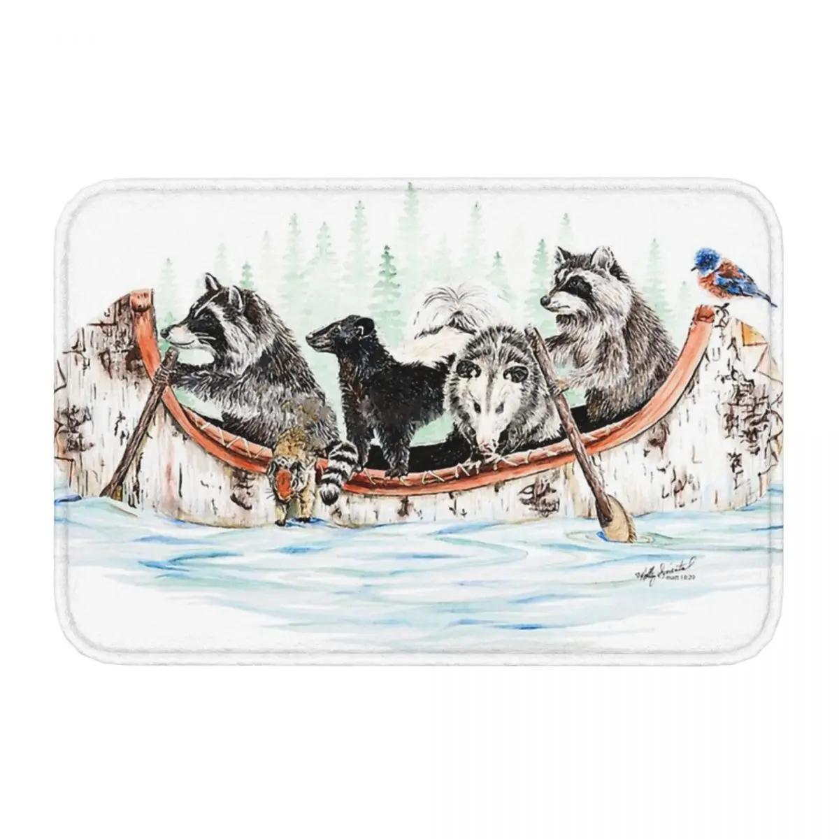 The Binding of Isaac Non-slip Doormat Critter Canoe - Forest Animals Bath Kitchen Mat Welcome Carpet Home Modern Decor