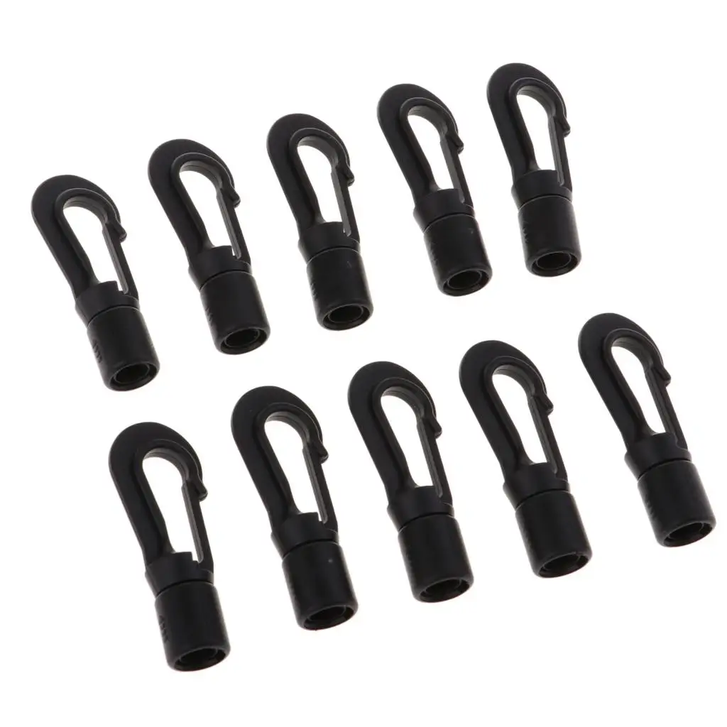 10pcs Plastic Rope Buckle Outdoor Elastic Ropes Hook Hook Replacement