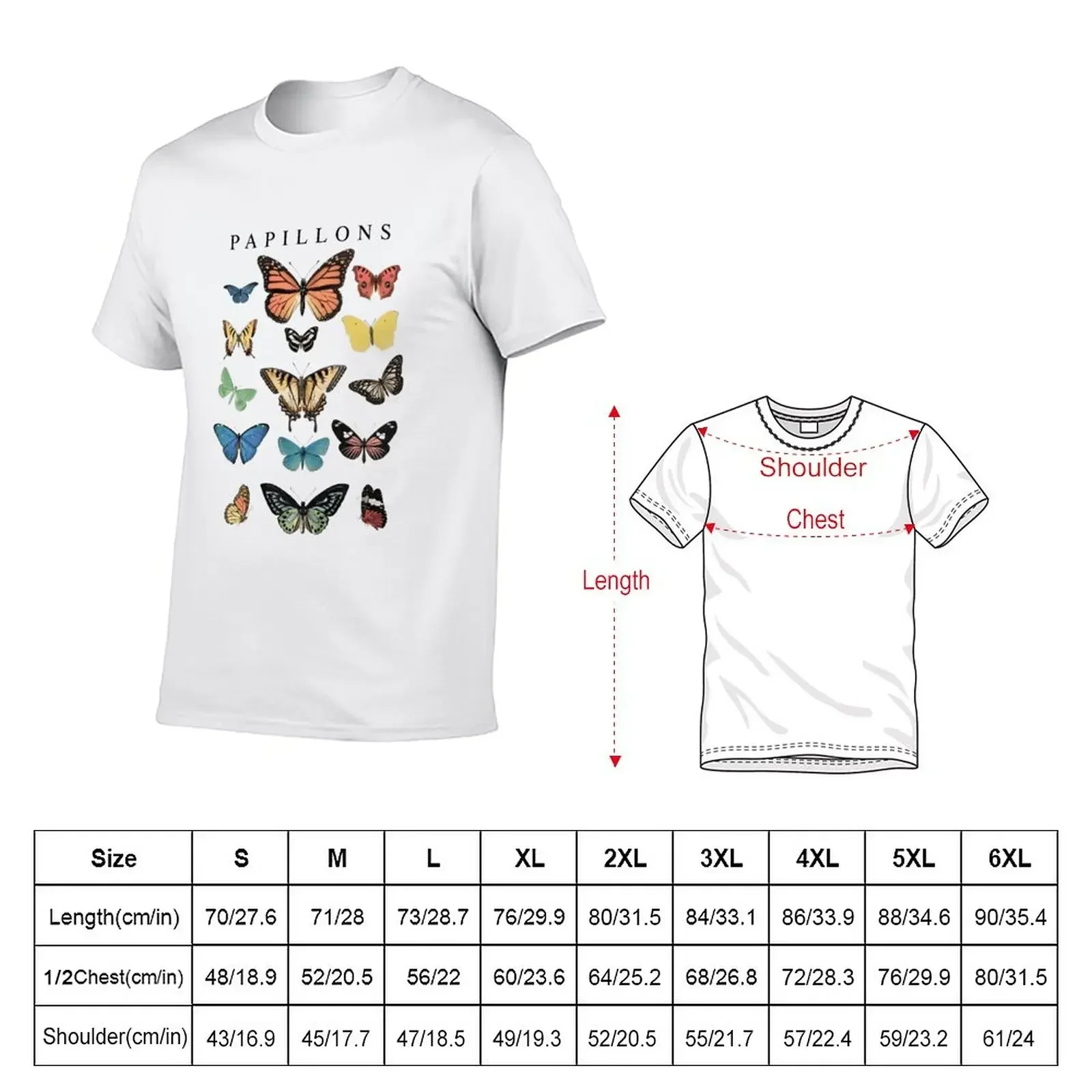 Papillons Butterfly T-Shirt street wear heavyweights quick-drying anime stuff mens t shirts top quality