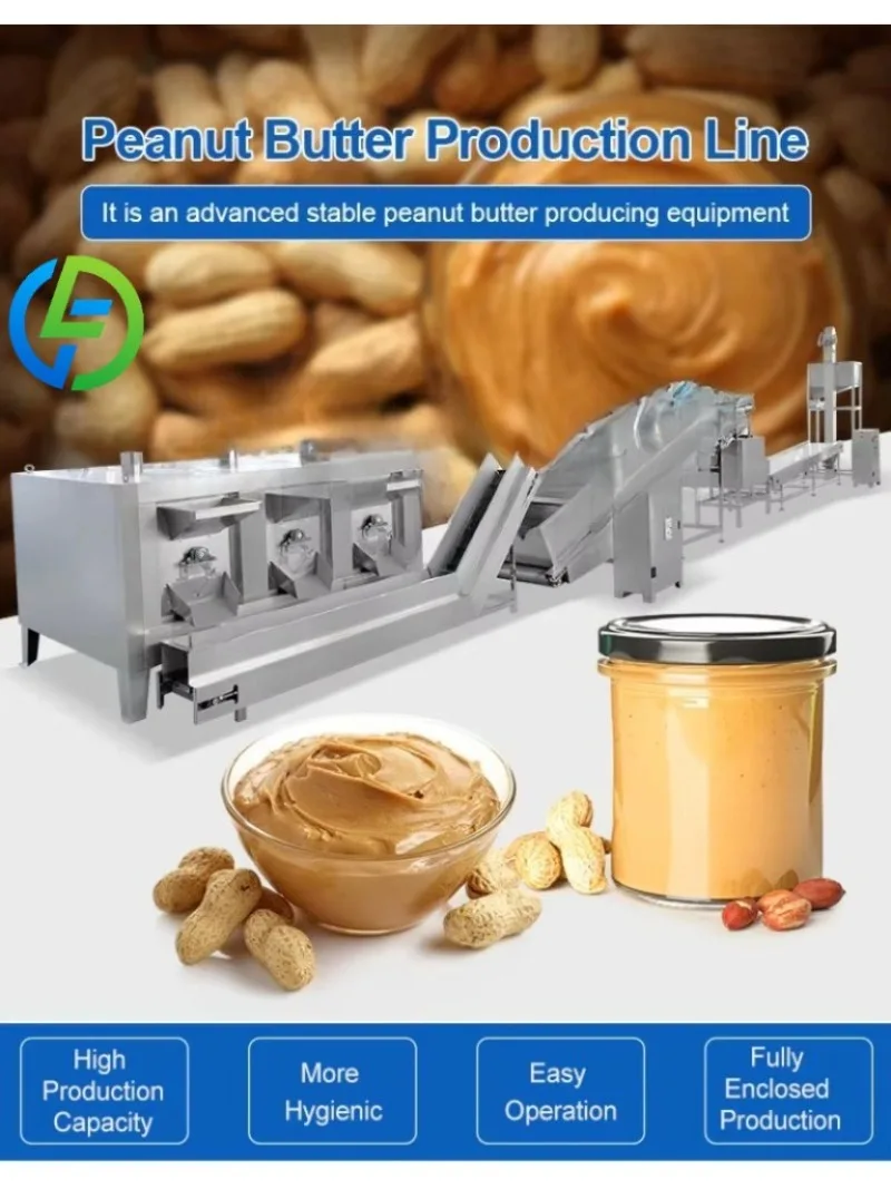Customize Automatic Tahini Almond Paste 500kg Peanut Butter Production Line Manufacturer