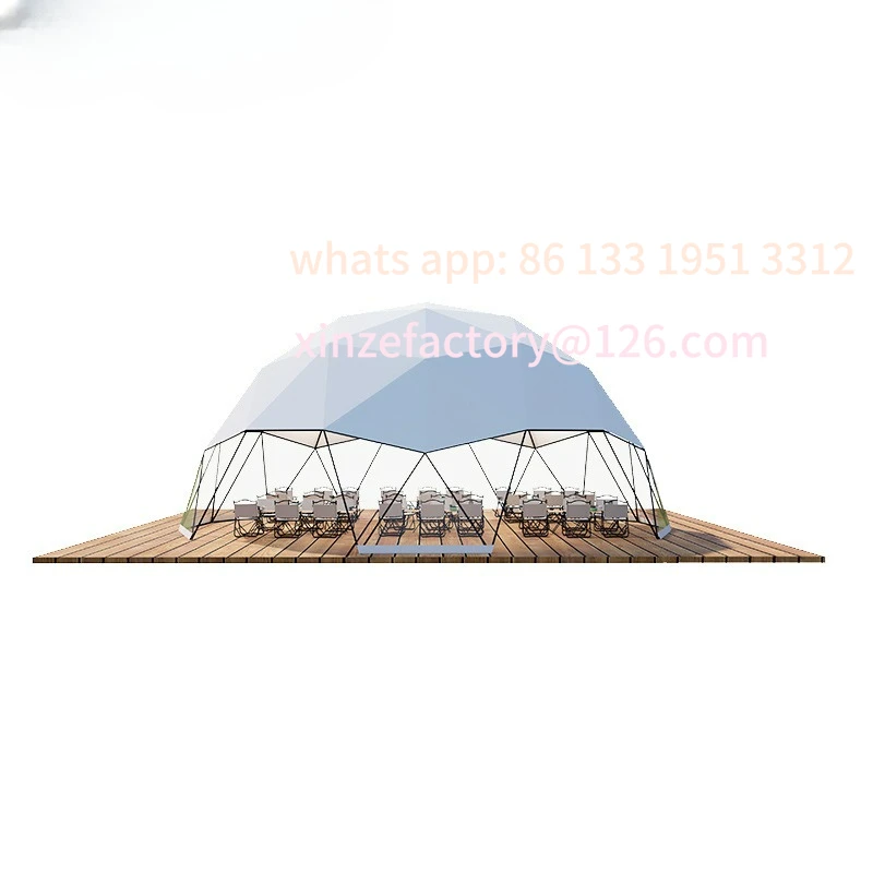 

Customizable scenic dome canopy lunar surface tent camping large spherical tent indoor dining camping tent