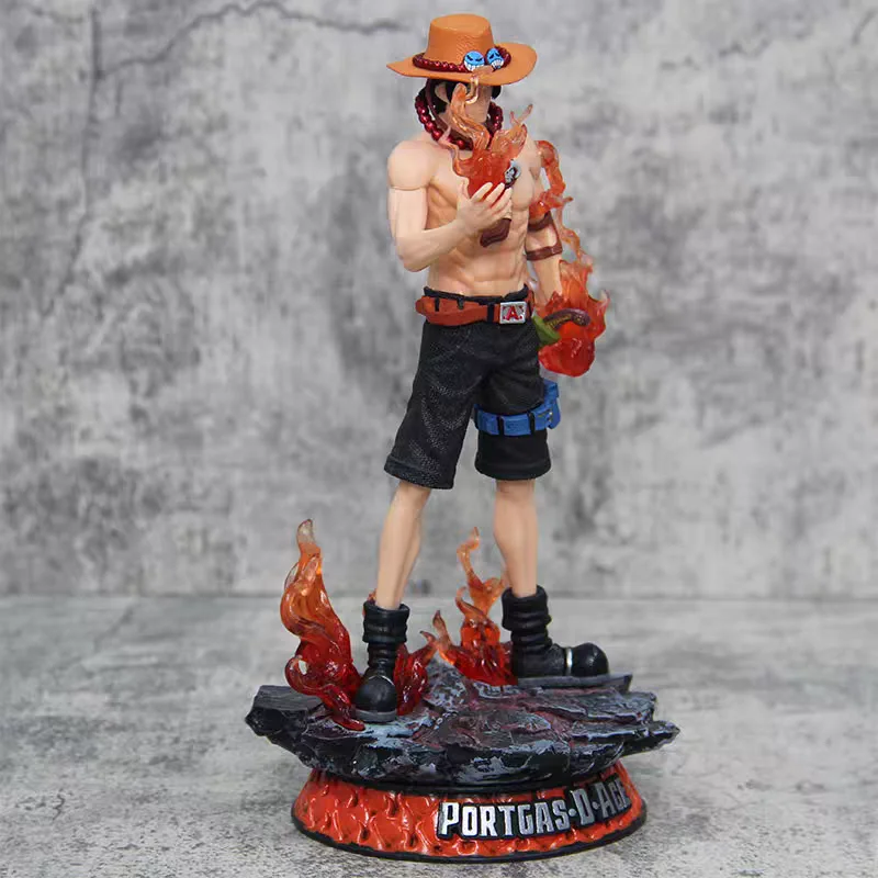 Figura de Anime de una pieza de 25CM, figuras de acción de Portgas D Ace, figura Gk, estatua de Pvc, modelo, juguetes decorativos, regalo