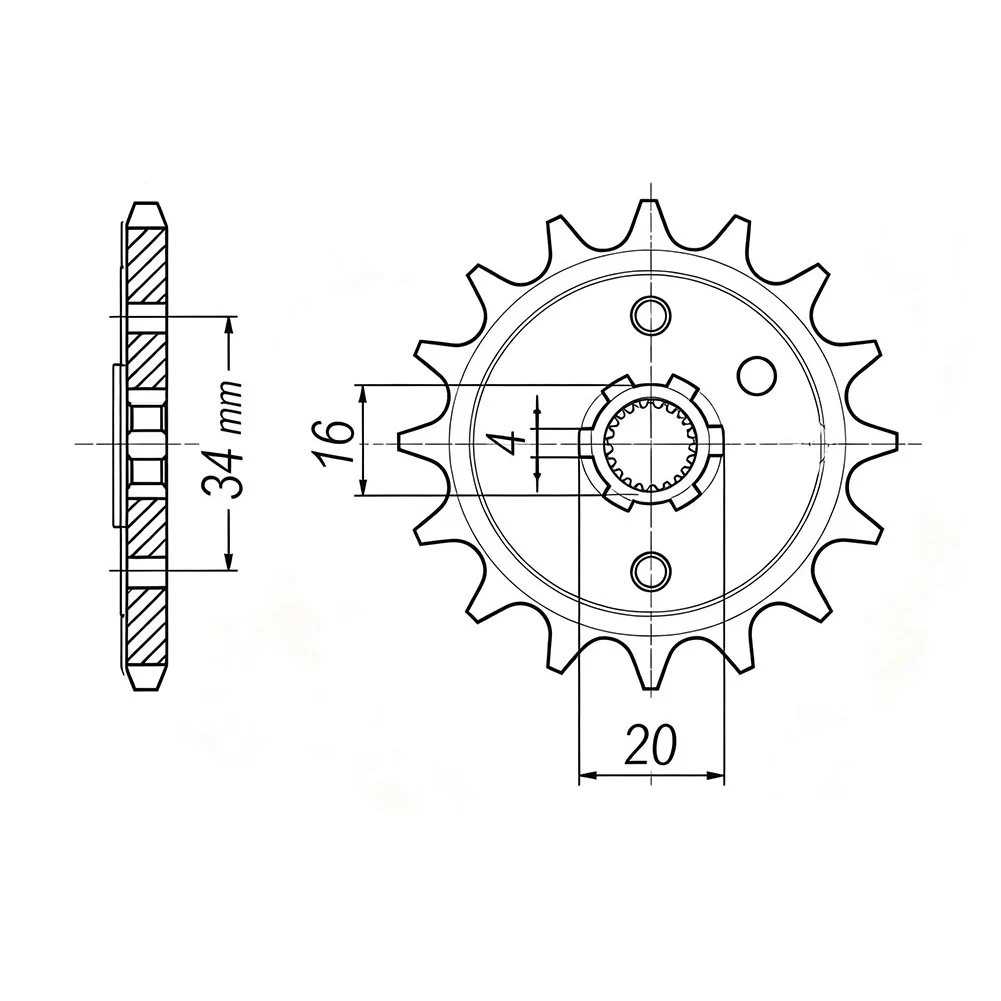520 13T Front Counter Shaft Sprocket For Yamaha YFS200 Blaster TT-R230 DT200 FZR250 Motorcycle ATV Parts