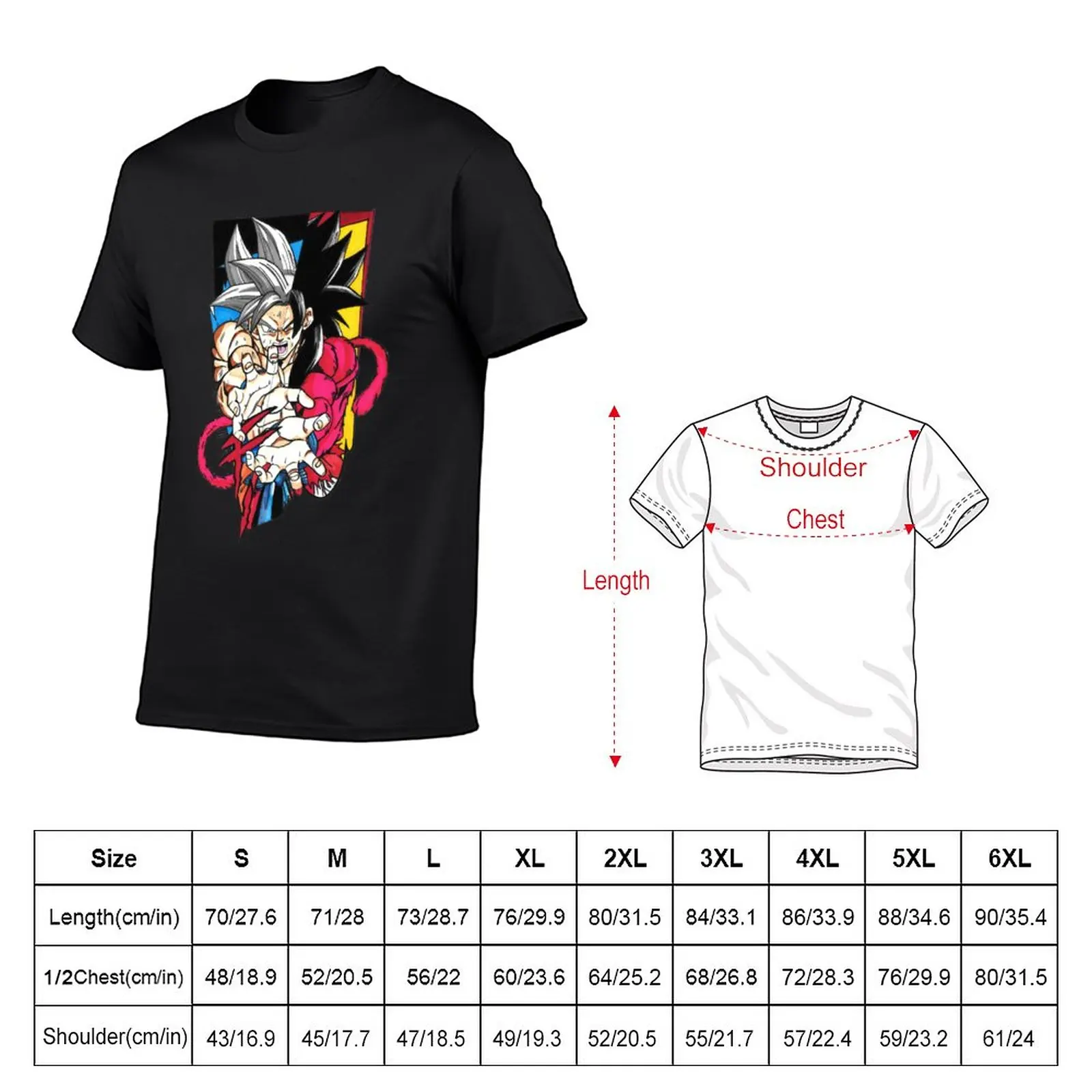 Migatte เสื้อยืด ssj4ลายกราฟิกสำหรับผู้ชายเสื้อผ้าวินเทจ