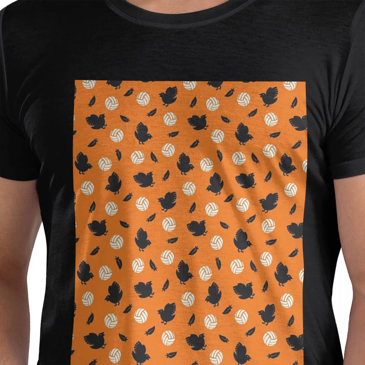 

Haikyuu Karasuno Volley Crows футболка из 100% хлопка мужские классические футболки мужские с круглым вырезом с коротким рукавом S-6XL