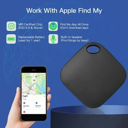 Smart Bluetooth GPS Tracker Works with Find My APP Anti Lose Reminder Device for Iphone Tag Replacement Locator MFI Rated