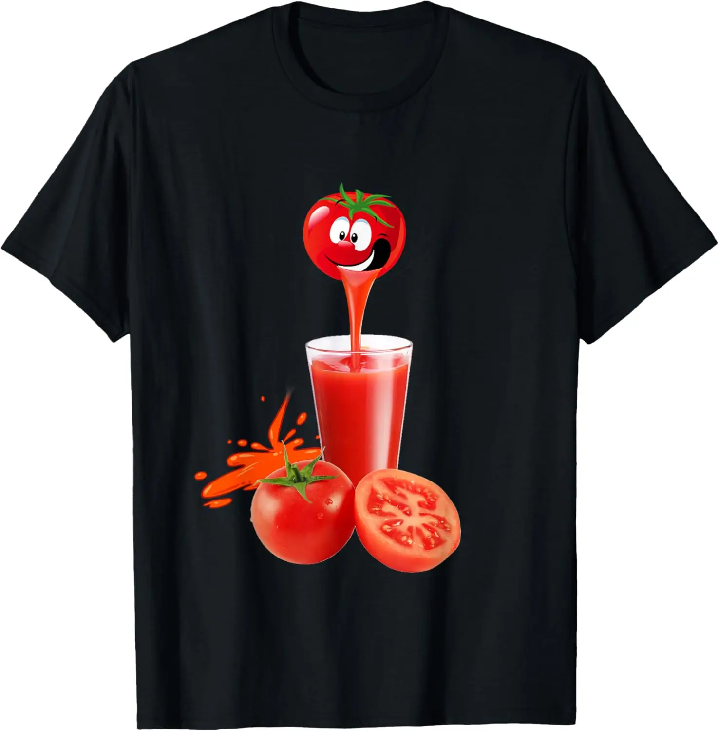 

Забавная футболка с рисунком для заливки томатного сока, дышащая хлопковая летняя футболка с короткими рукавами