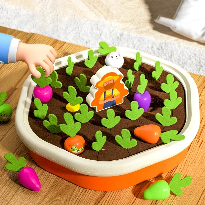 Baby Montessori carota Harvest Pull ravanello memoria smistamento giochi da tavolo abilità motorie fini giocattoli sensoriali educativi per i più piccoli