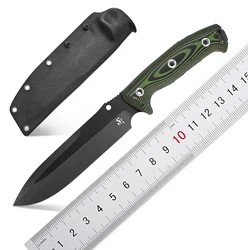 Sitivien ST11 Fixed Blade Knife DC53 Stonewashed Steel Blade Double Color G10 Handle Full Tang Knife EDC Tool Knife for Outdoor