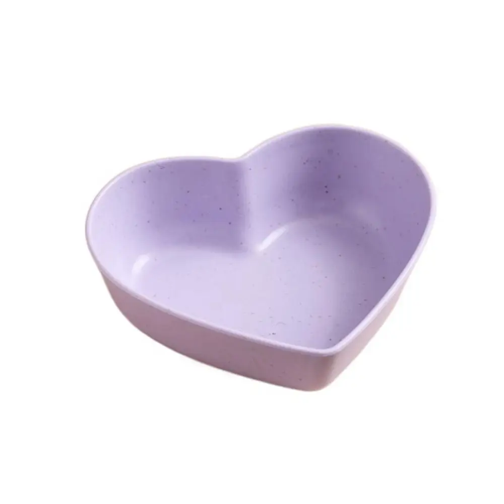Wheat Straw Heart Shape Seasoning Dish Mini Nordic Style Sushi Seasoning Dish Washable Unbreakable Soy Sauce Dishes for Kitchen