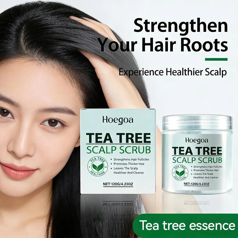 Tea Tree Scalp Scrub Deep Clean Removes Build-up Moisturizing Scalp Care Products Exfoliating Scrub Hair Essence Hair Cream