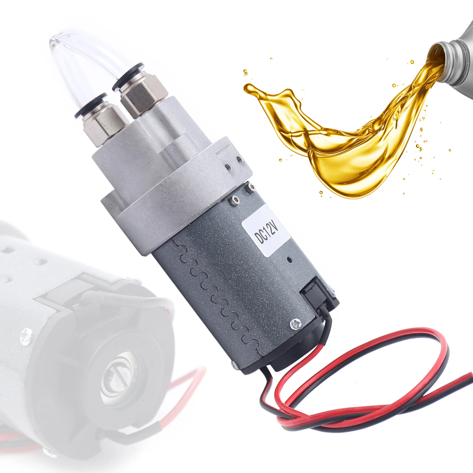 Electric Hydraulic Oil Pump Micro Gear Fuel Transfer Pump Waster   23W Self-suction DC 12V