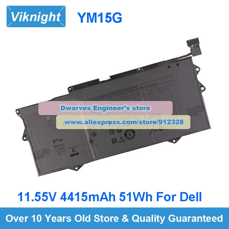 

Genuine 11.55V 4415mAh 51Wh Battery YM15G G9FHC 0G9FHC For Dell XPS 13 9315 Series 9315-C0NNP 9315-D1705S 9315-WP01KR 9315-P1708