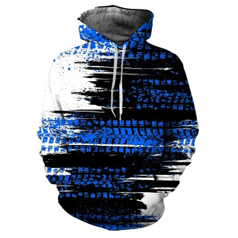 Hoodie Men\'s Sweatshirt Tie-Dye Print Drawstring Fall Winter Multicolor Large Pocket Hooded Sweatshirt Sportswear Loose