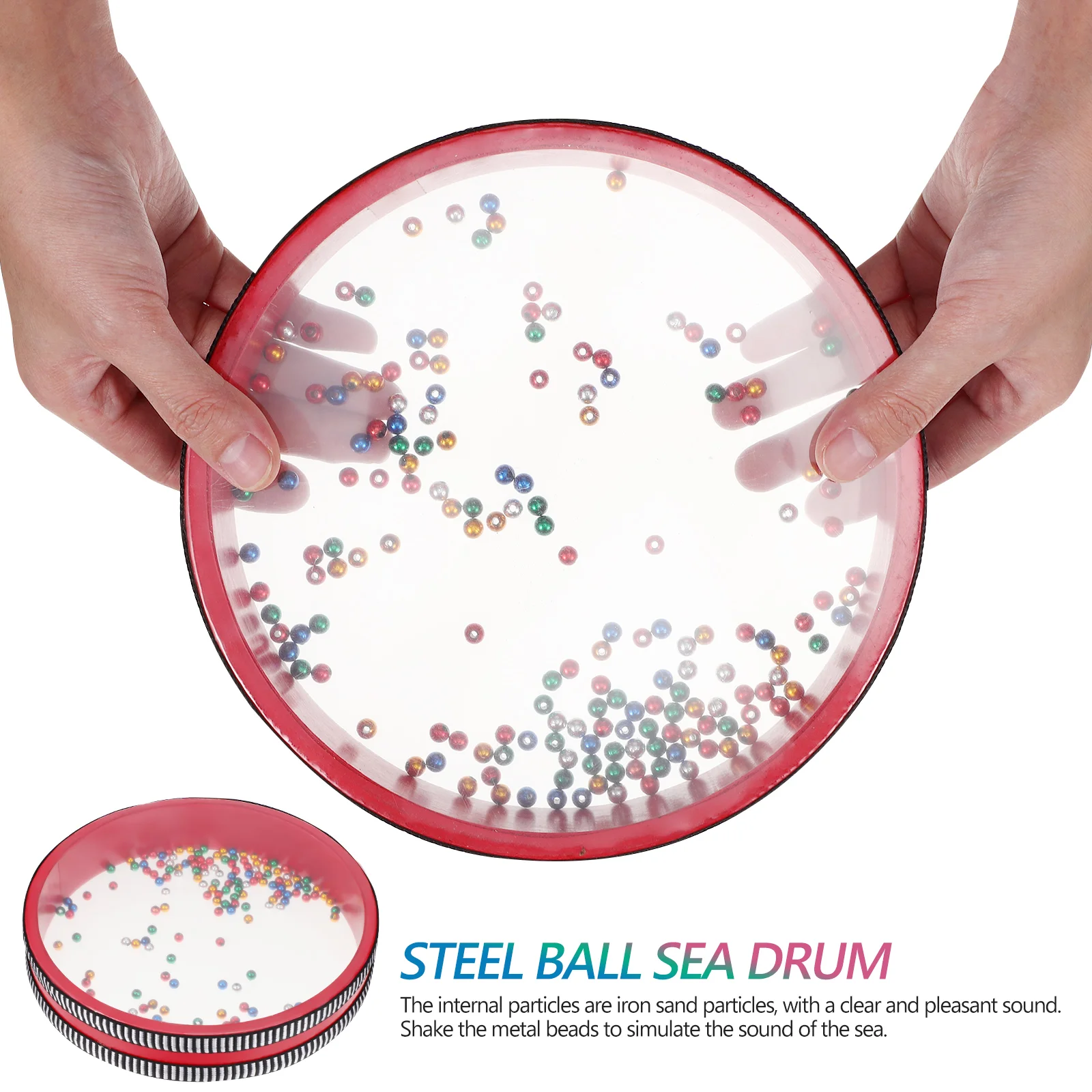 Ocean Drums for Beginners Percussion Instruments Wave Bead Kids Metal Aldult Baby