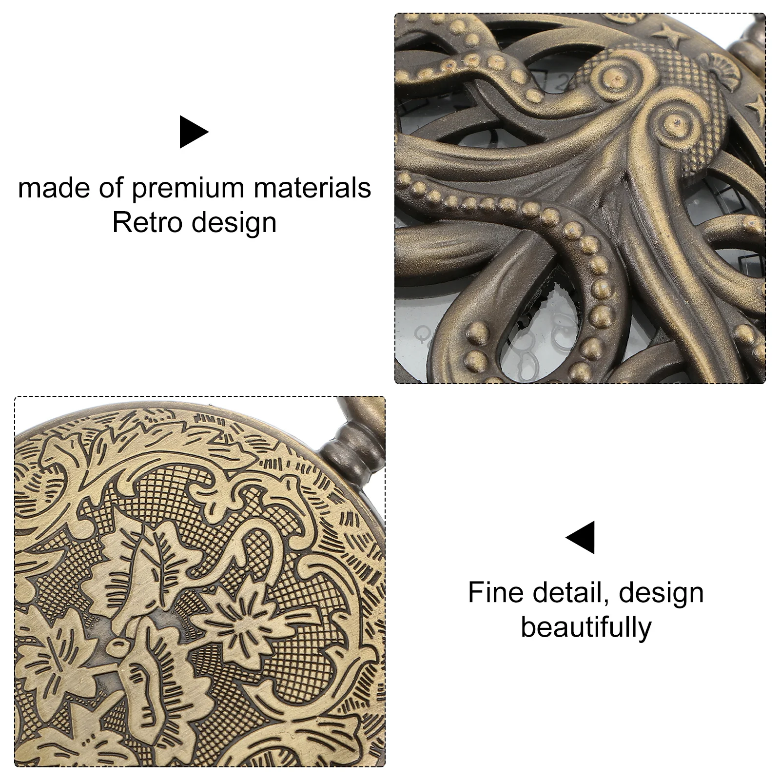 1 قطعة ساعة الجيب خمر الجوف خارج تصميم حركة الكوارتز خفيفة الوزن المحمولة ساعة للهدايا ساعة الجيب الرجعية مفيدة #1