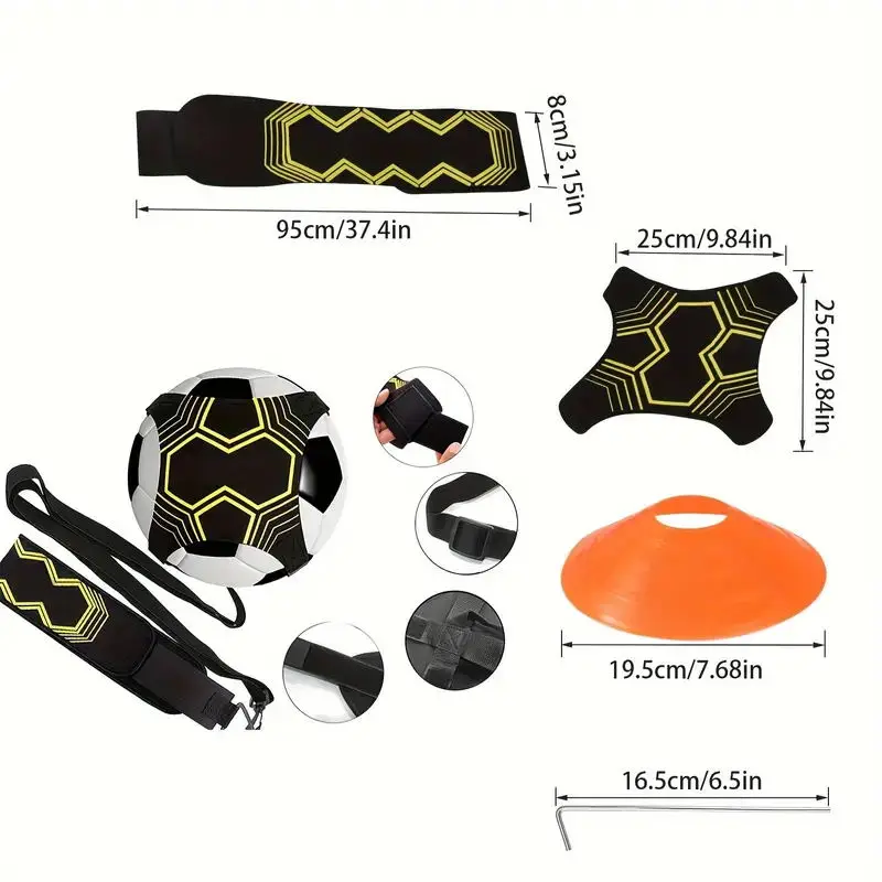 1Set Sport Football Bounce Kits Adjustable Soccer Training Belt 10-Pack Agility Soccer DiSC Cone