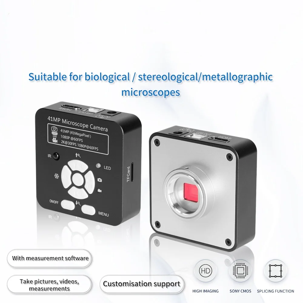 41MP 1080P 60FPS 2K HD HDMI USB digital Industry Video Inspection Microscope Camera TF Card Video Recorder