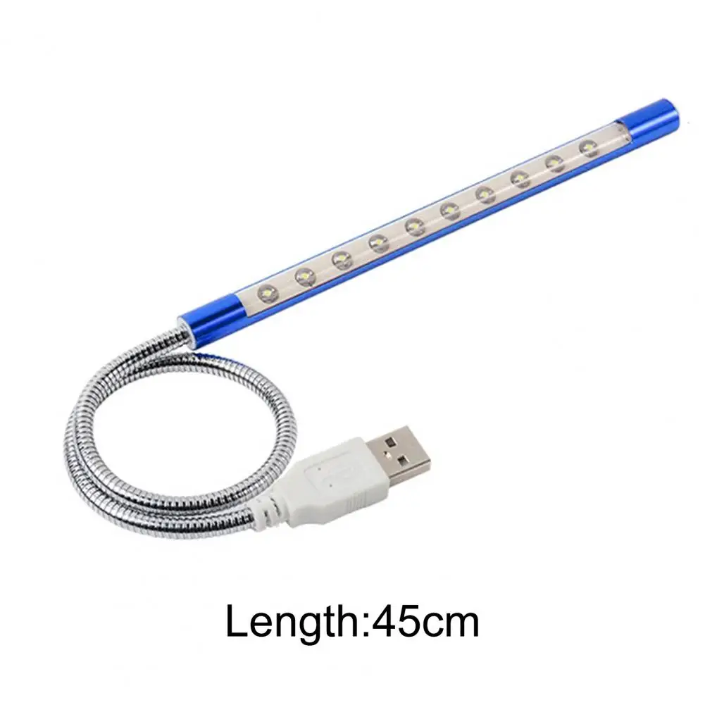 Lámpara LED de alto brillo sin parpadeo, protección ocular, iluminación Plug and Play, no deslumbrante, aleación de aluminio, Mini USB de Metal