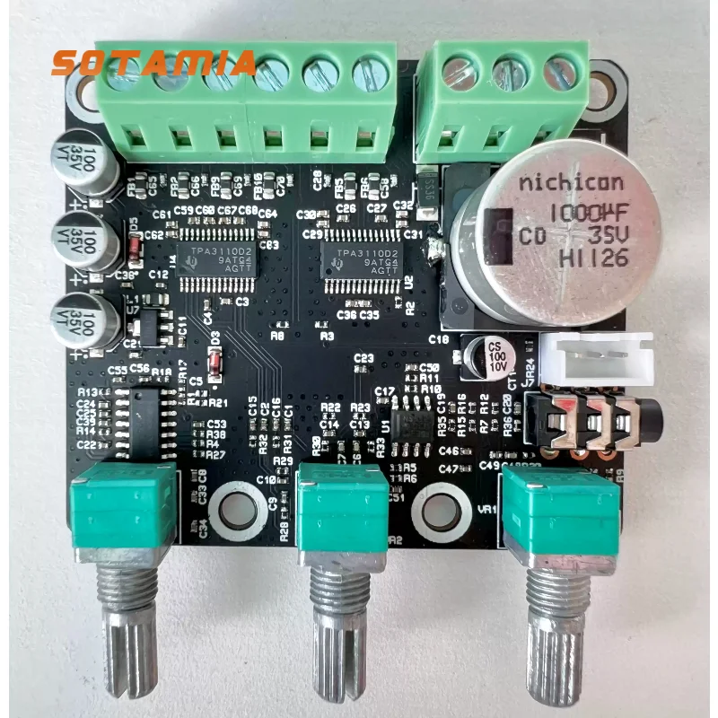 

SOTAMIA TPA3110 2,1-канальный сабвуфер, цифровой усилитель мощности, плата 2*15 Вт + 30 Вт, компьютерный динамик, стерео аудиоусилитель