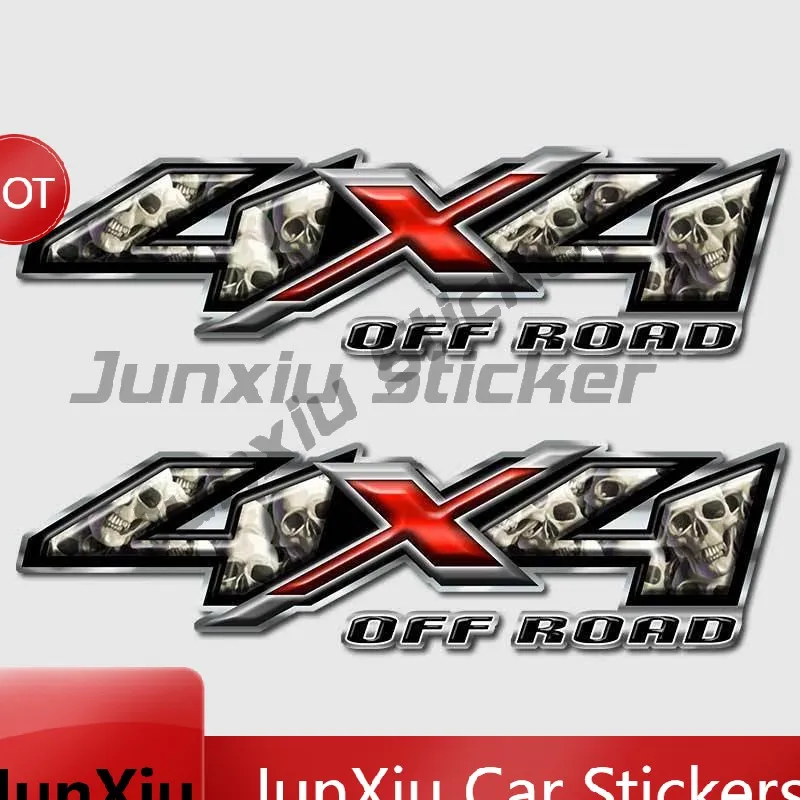 2 Stück 4x4 Roter Bikini-Mädchen Truck-Aufkleber Sexy Autokarosserie-Sticker 4x4 Truck Feuerwehrmann-Aufkleber Orange Feuer Offroad-Dekor Grafik USA – Detail 2