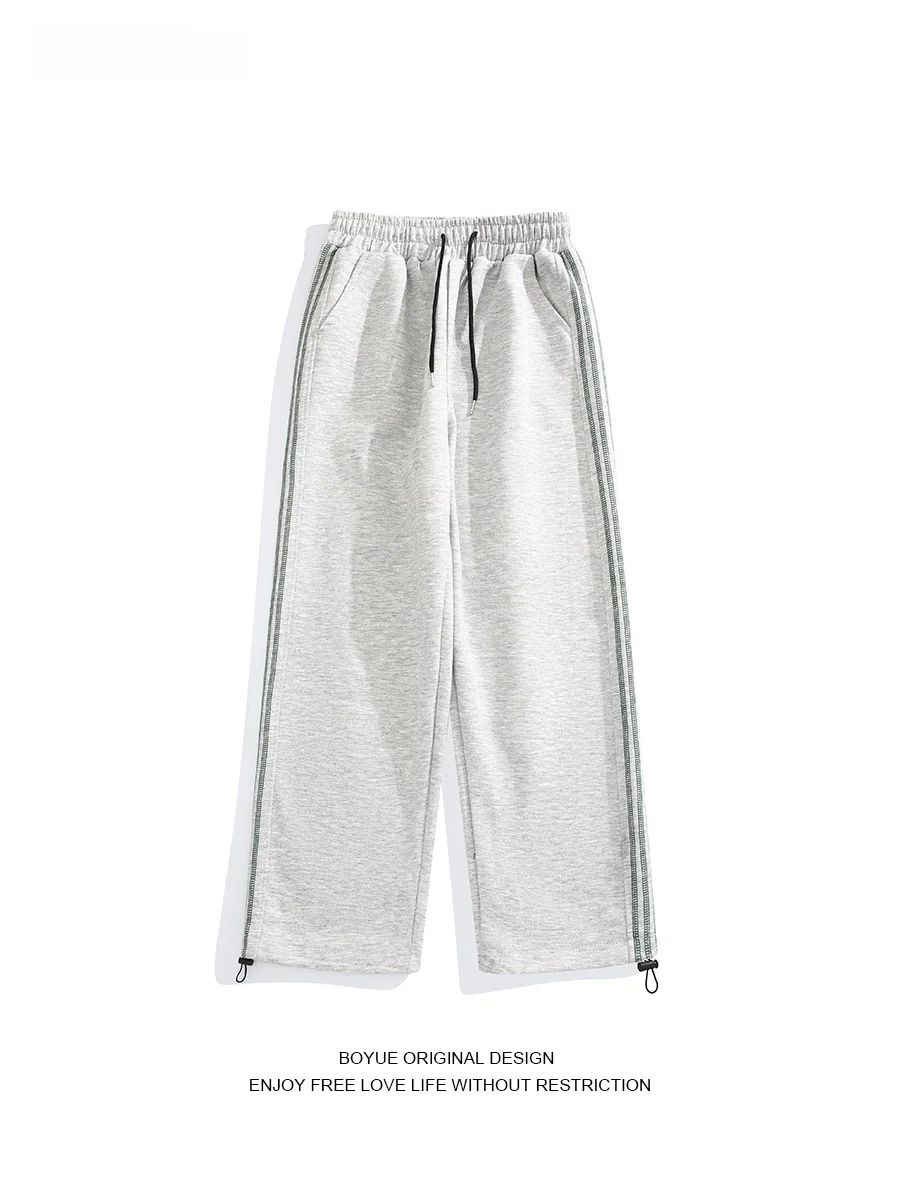 

Boyue American Stripe Dstring Casual Long Pants Sport Street Straight Men Versatile Vibe Faion Sweatpants Loose Fit Yout...