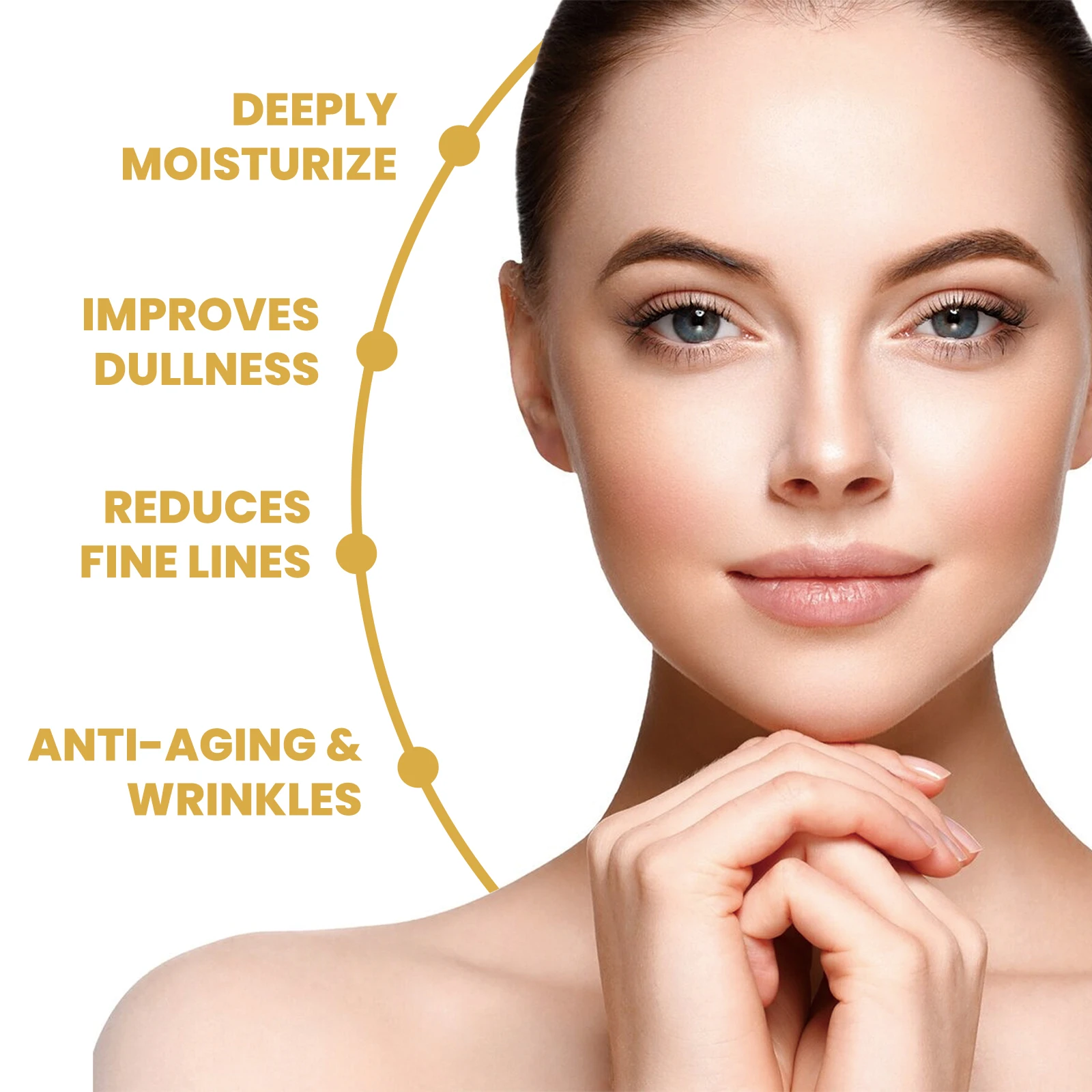 24K Gold Face Serum Antioxidant Hydrating Facial Essence Skin Conditioning Formula with Snail Collagen Lightweight Glow
