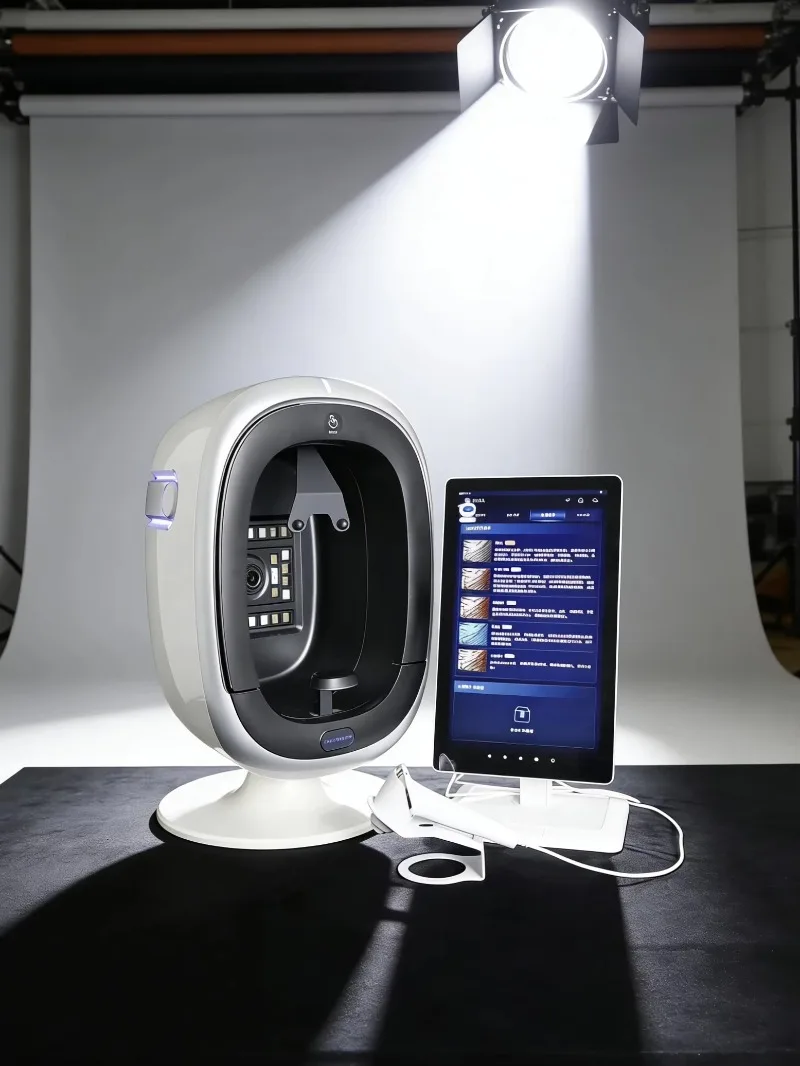 3D Simulation Skin & Scalp Analyzer Moisture Aging Detection Device Professional Salon Facial Hair Condition Assessment