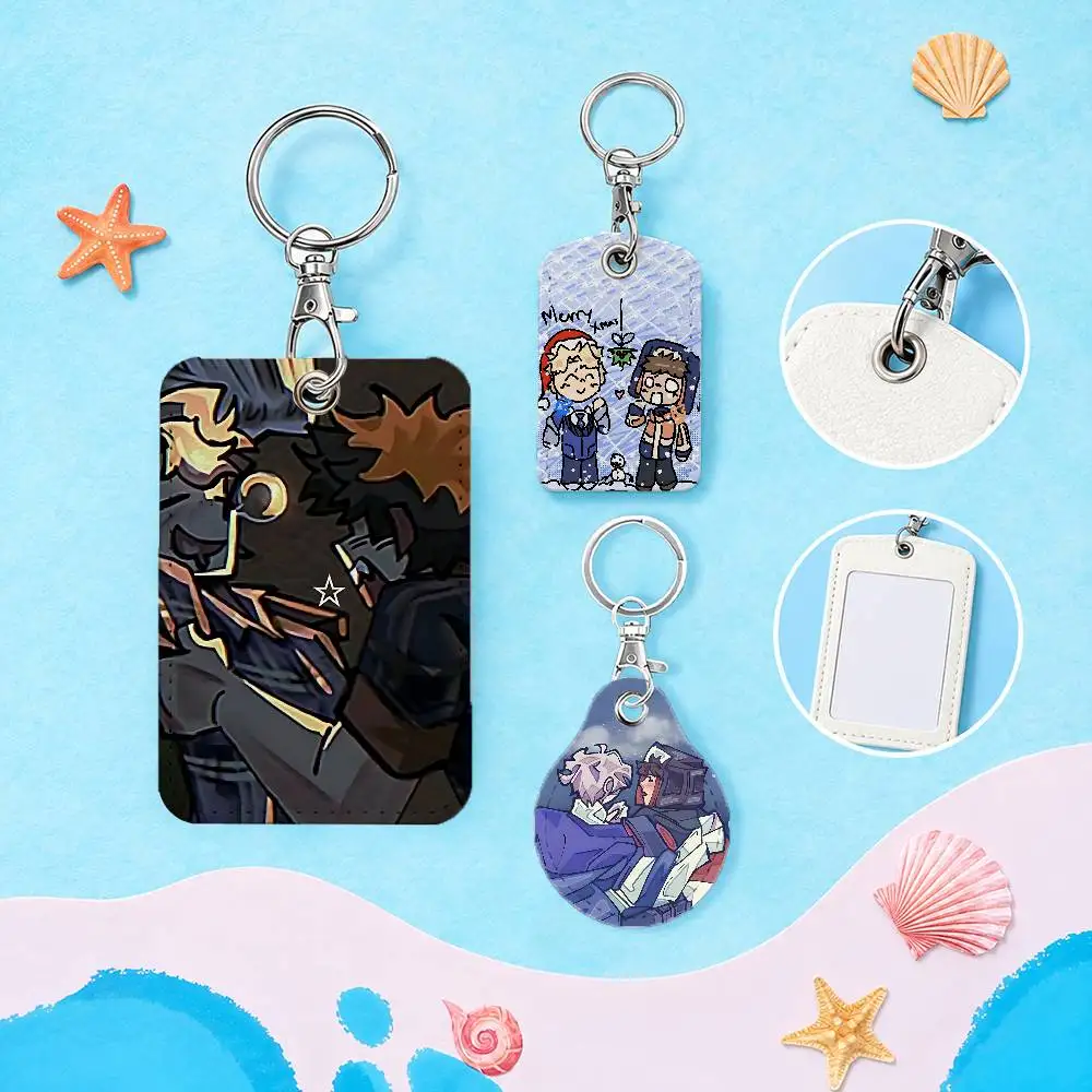 FOR Cold Front Augustine and Winnie Card Keychain Fashion Pendant Bag ID Door Card Case Bus Card Cute Adult